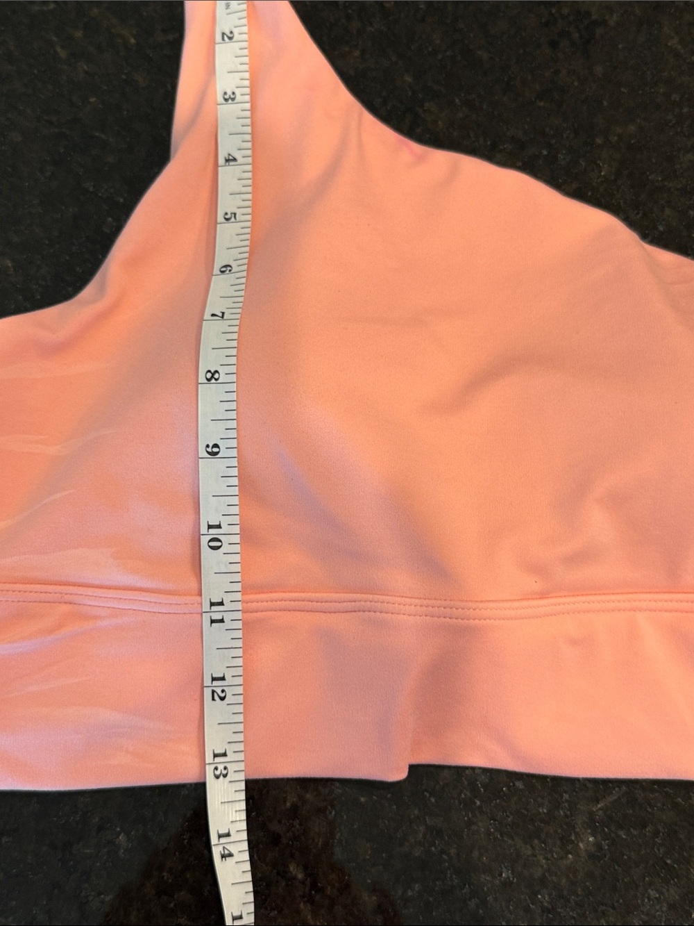 Athleta Athena Longline One-Shoulder Sports Bra Soft Peach Size Medium - Picture 10 of 10